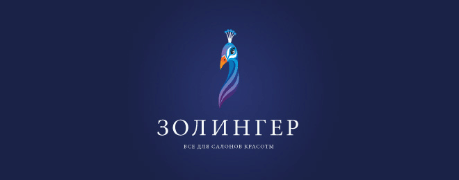 40个美丽的创意孔雀logo设计