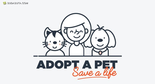创意LOGO设计欣赏 猫狗一家亲