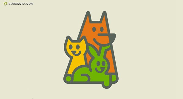 创意LOGO设计欣赏 猫狗一家亲