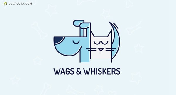 创意LOGO设计欣赏 猫狗一家亲