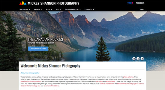 Mickey Shannon 摄影师极简主义在线作品集网站设计欣赏