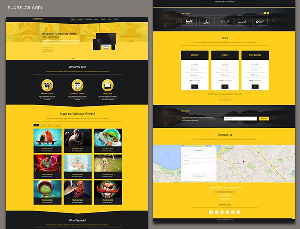 55个免费的响应式HTML5/CSS3网站模板下载