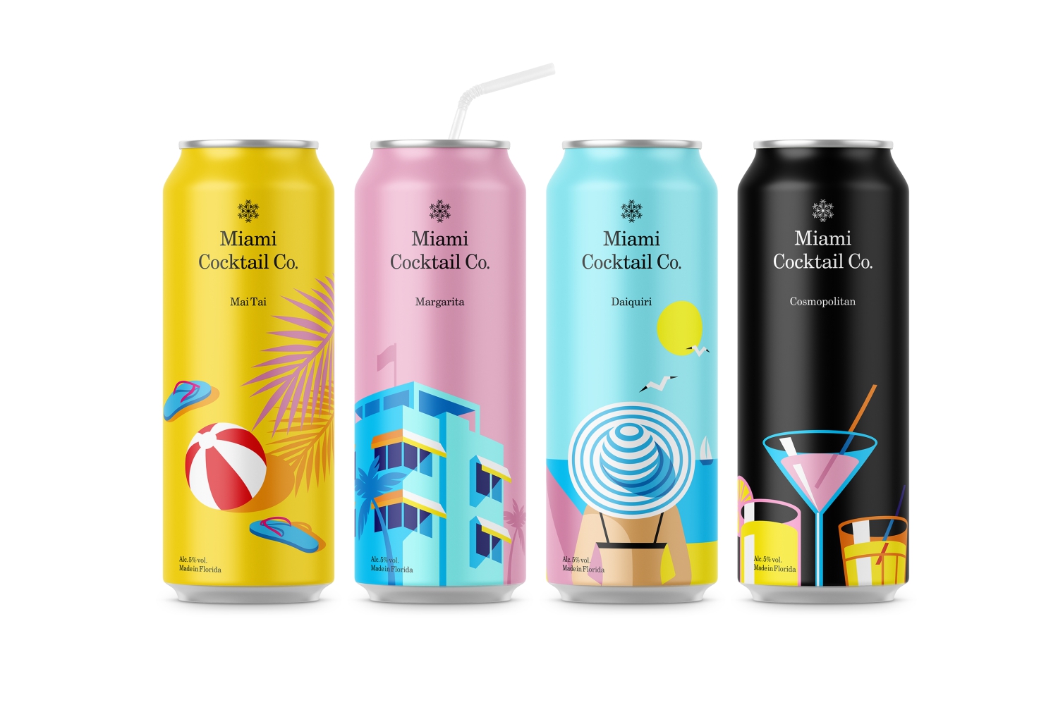 Miami罐装鸡尾酒包装设计