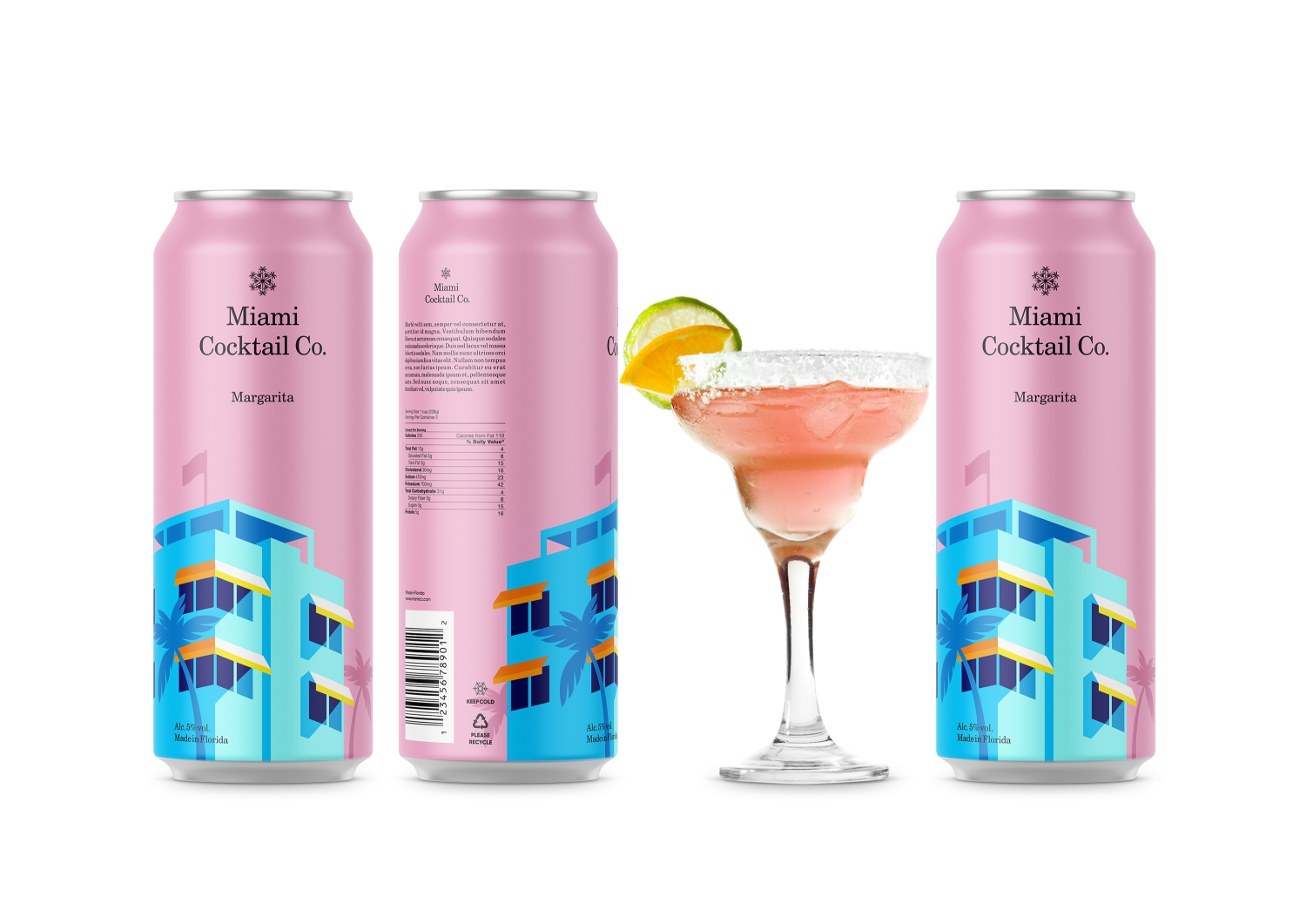 Miami罐装鸡尾酒包装设计