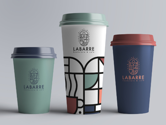 品牌VI设计欣赏：Labarre书店+咖啡馆