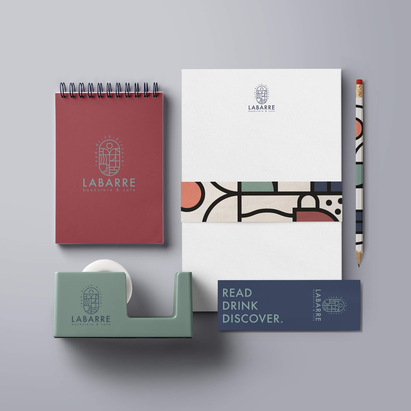 品牌VI设计欣赏：Labarre书店+咖啡馆