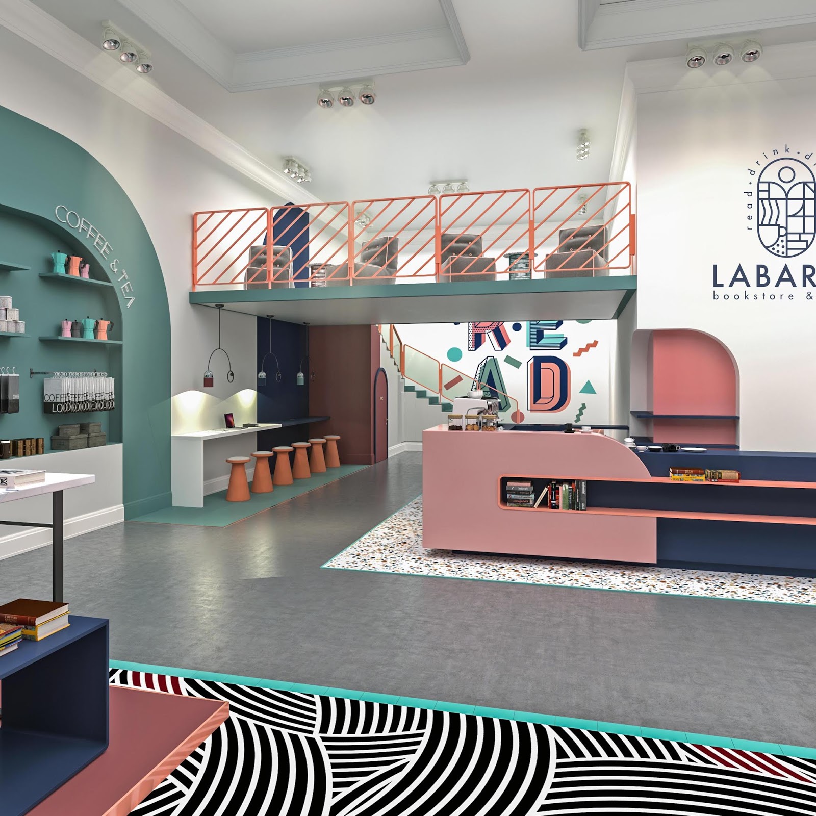 品牌VI设计欣赏：Labarre书店+咖啡馆