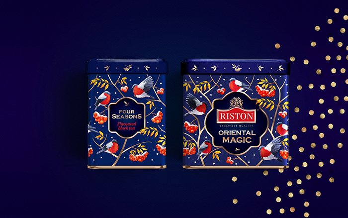 Riston Tea茶冬季假日主题包装设计