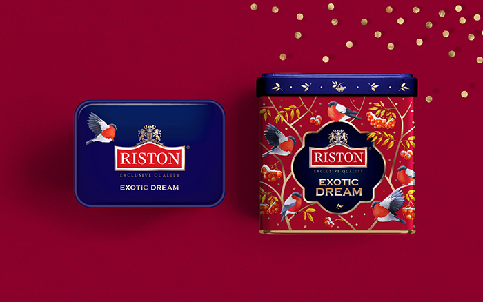 Riston Tea茶冬季假日主题包装设计