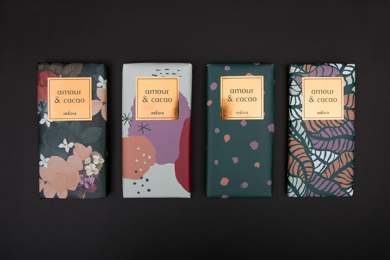 高雅的插画：Amour and Cacao巧克力包装