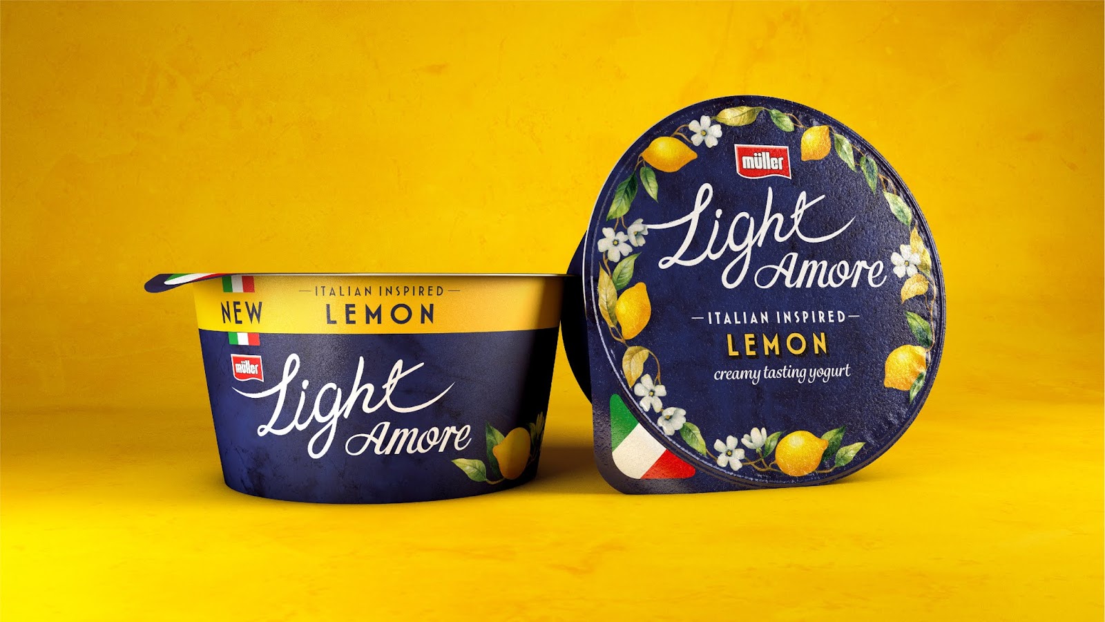 Muller Light Amore意大利风格酸奶包装设计