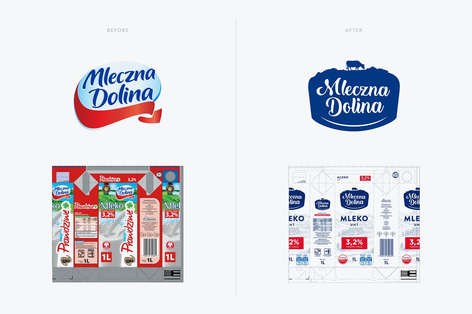 Mleczna Dolina乳制品包装设计