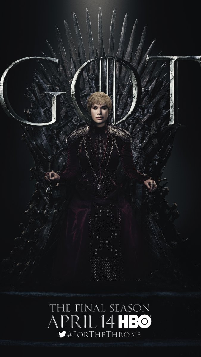 《权利的游戏》(Game of Thrones)最后一季角色海报设计 《权利的游戏》(Game of Thrones)最后一季角色海报设计