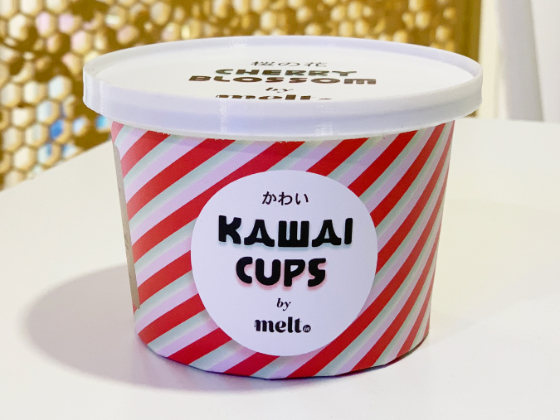 日式风格的Kawai Cups冻酸奶包装设计