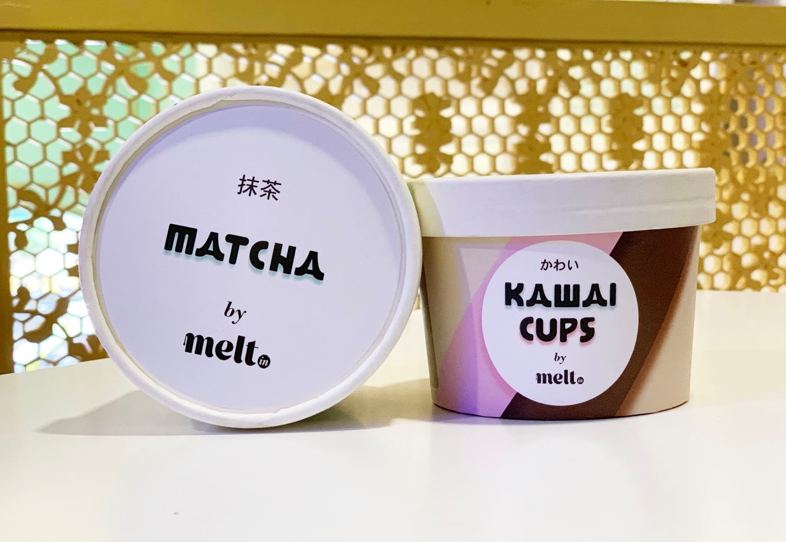 日式风格的Kawai Cups冻酸奶包装设计