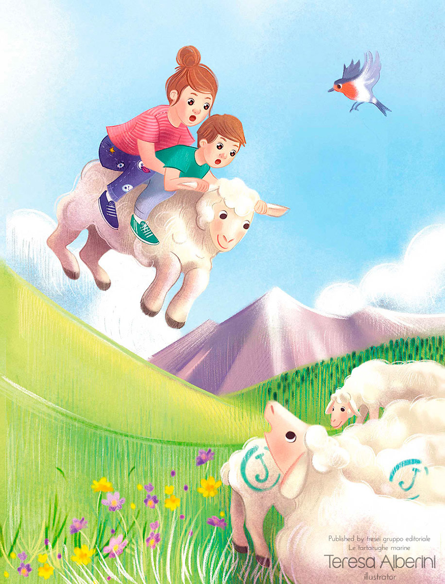 纯净感！8款彩铅儿童插画灵感