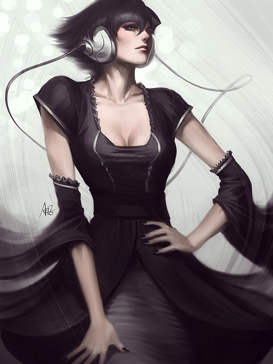 香港漂亮的女性人物插画作品设计