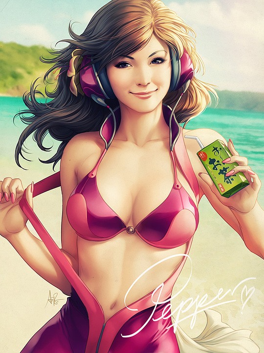 香港漂亮的女性人物插画作品设计