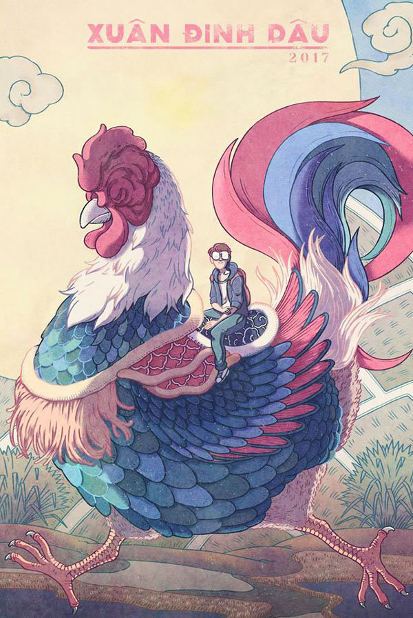 2017年越南设计师鸡年插画设计合集NO.1