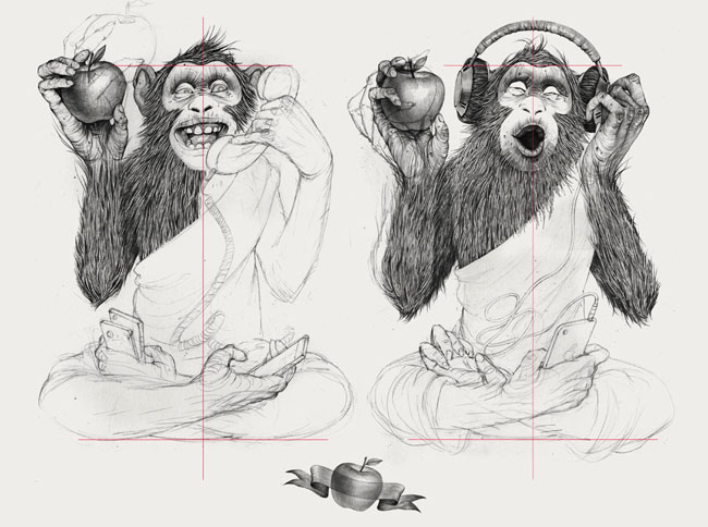 Dmitry Ligay有趣的猩猩插画设计