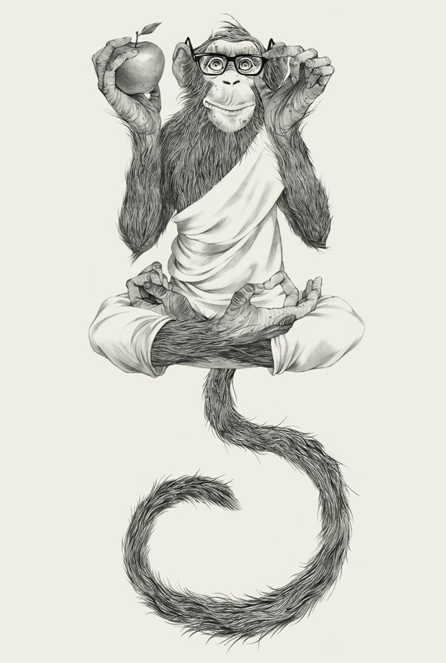 Dmitry Ligay有趣的猩猩插画设计