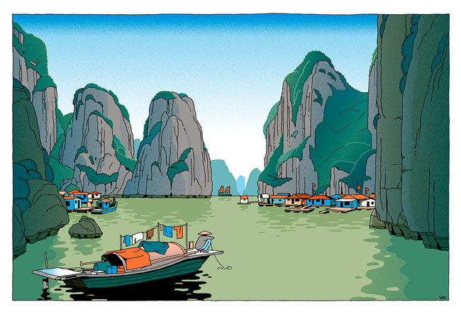 法国Vincent Mahe著名景点插画设计