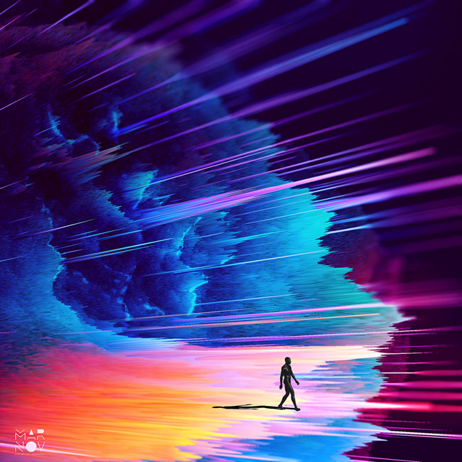 Starman主题数码艺术插画设计