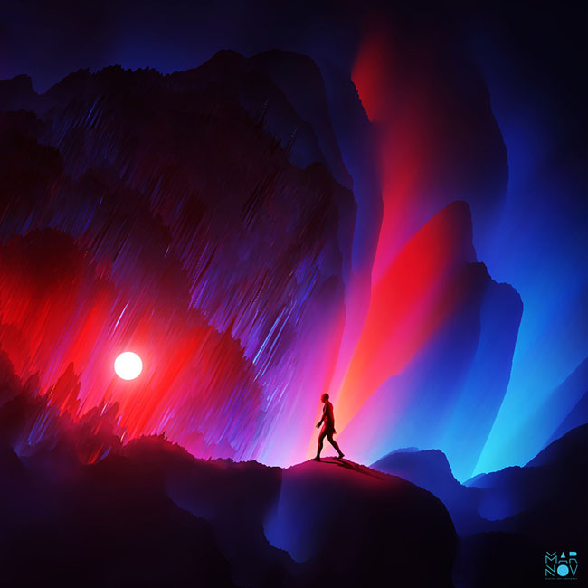 Starman主题数码艺术插画设计