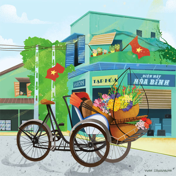 越南Vuon漂亮的插画设计作品