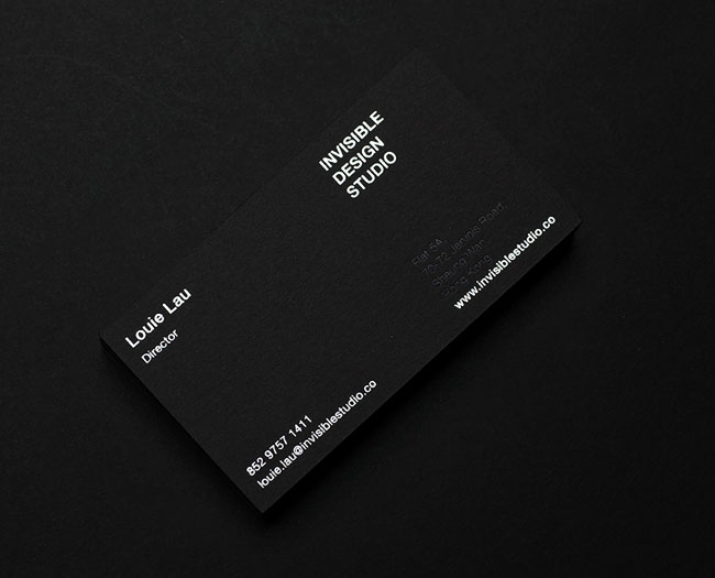 InvisibleDesignStudio室内公司名片设计
