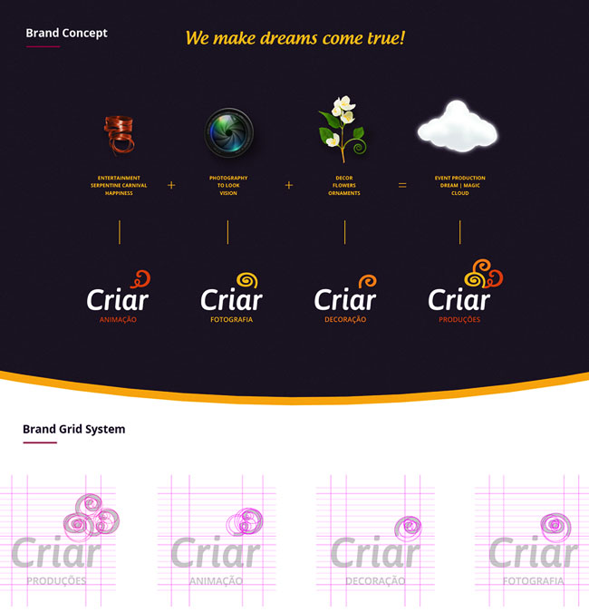巴西Criar活动制作公司品牌形象重塑