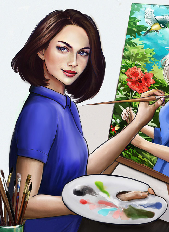 Kelly Cox健康与美丽主题人物插画设计