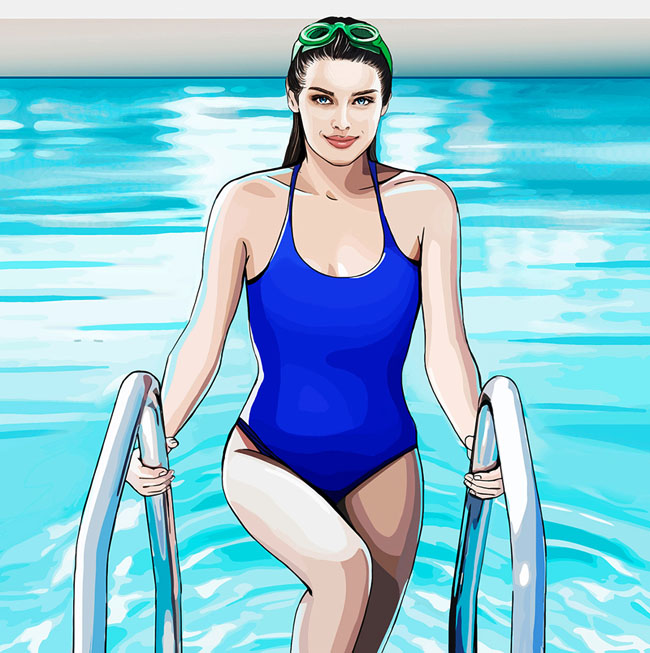 Kelly Cox健康与美丽主题人物插画设计