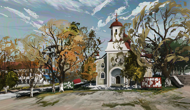 英国Nevena Nikolcheva场景插画设计作品