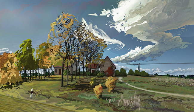 英国Nevena Nikolcheva场景插画设计作品