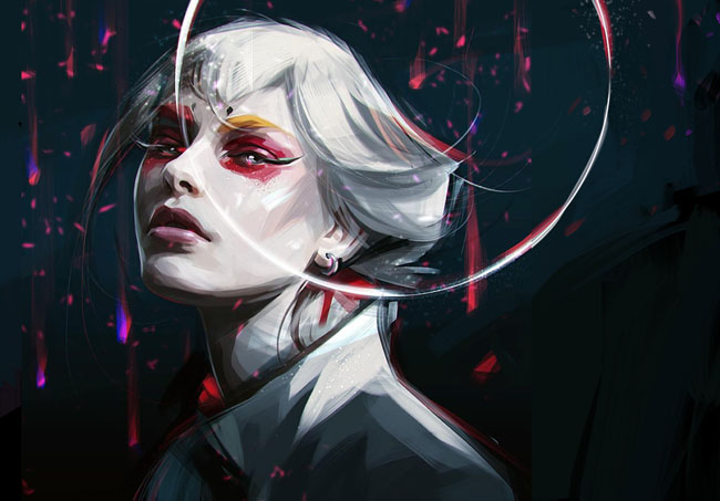 俄罗斯Viktor Miller风格肖像插画NO.4