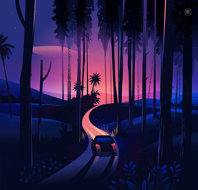 2019主题风景插画设计