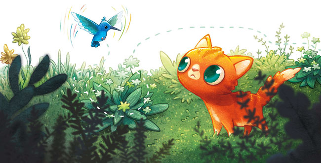 《Lily''s Lost Purr》儿童书籍插画设计欣赏