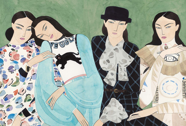 意大利《MarieClaire》 杂志10月号主题插画设计欣赏