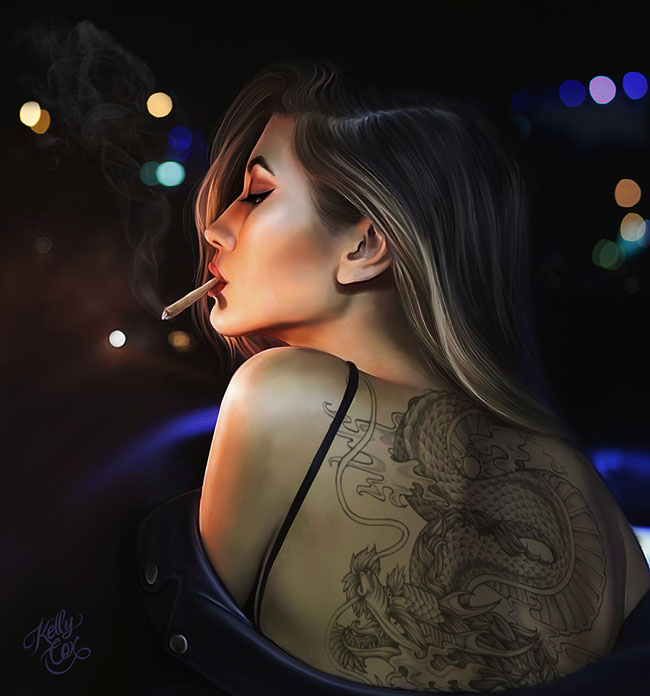 酷炫的女性人物插画设计作品欣赏