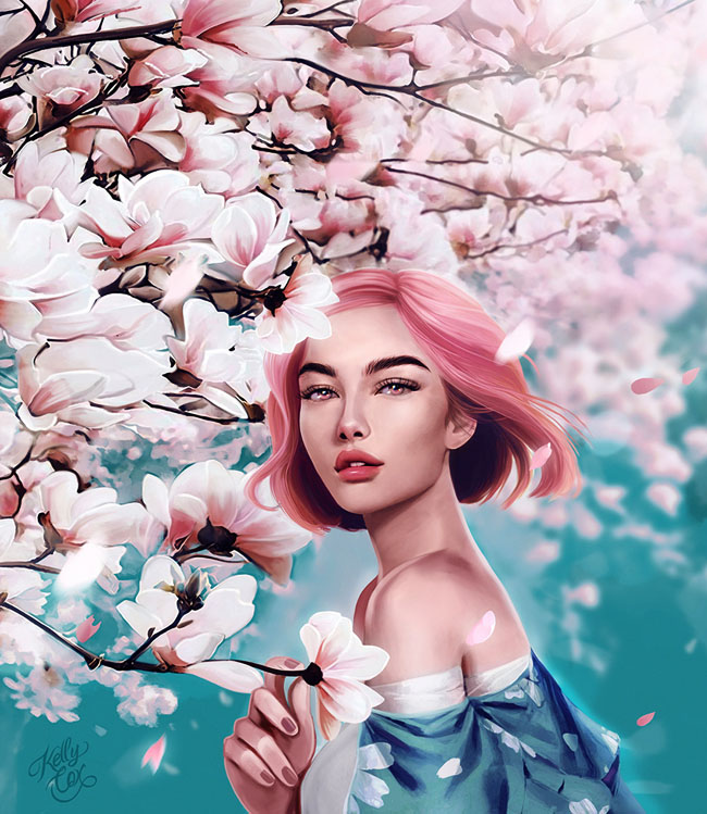 酷炫的女性人物插画设计作品欣赏