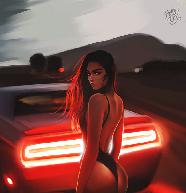 酷炫的女性人物插画设计作品欣赏