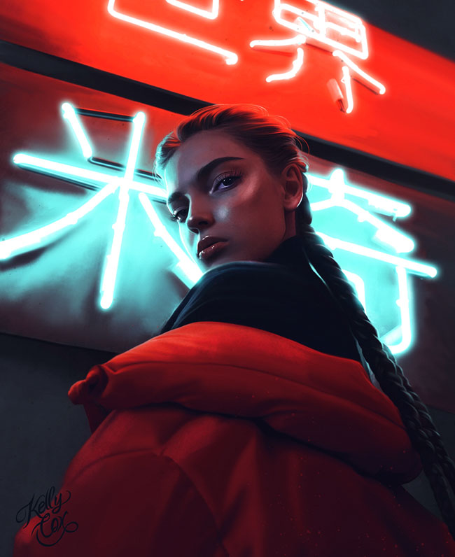 酷炫的女性人物插画设计作品欣赏