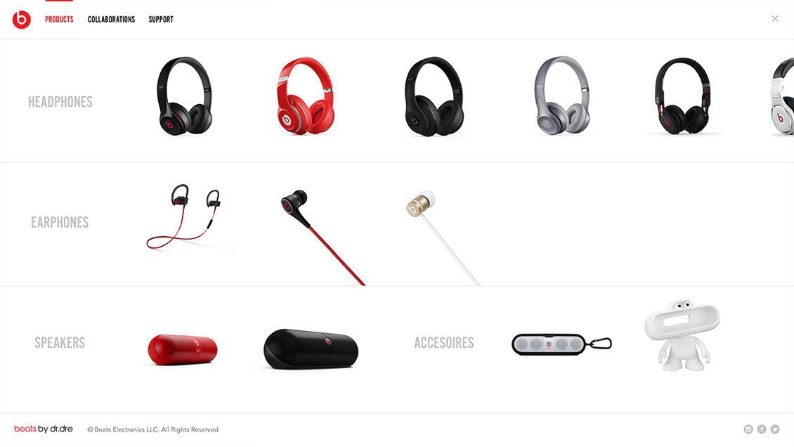 beatsbydre耳机网站设计模板