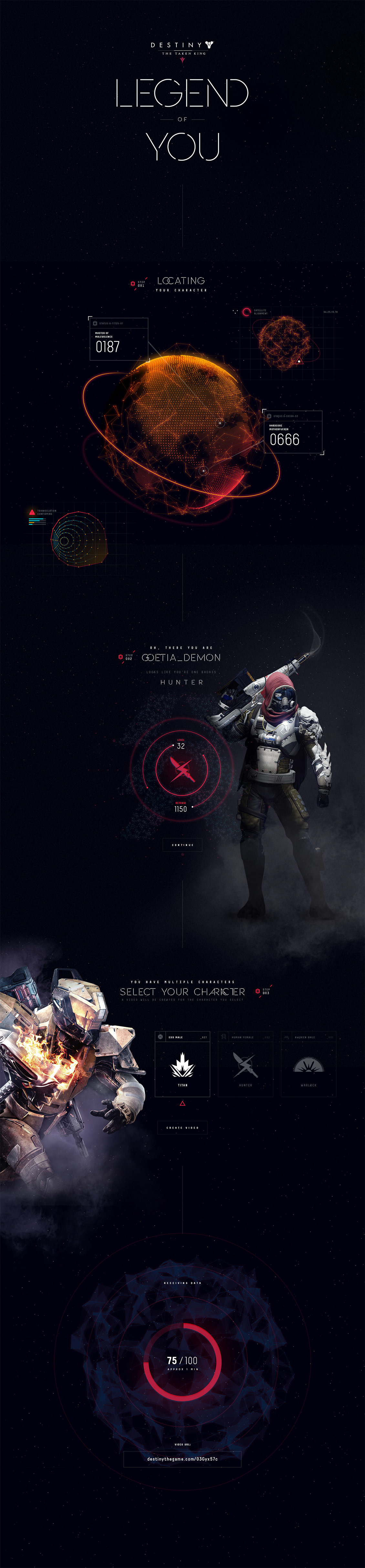 Destiny Legend of You科技网页设计模板
