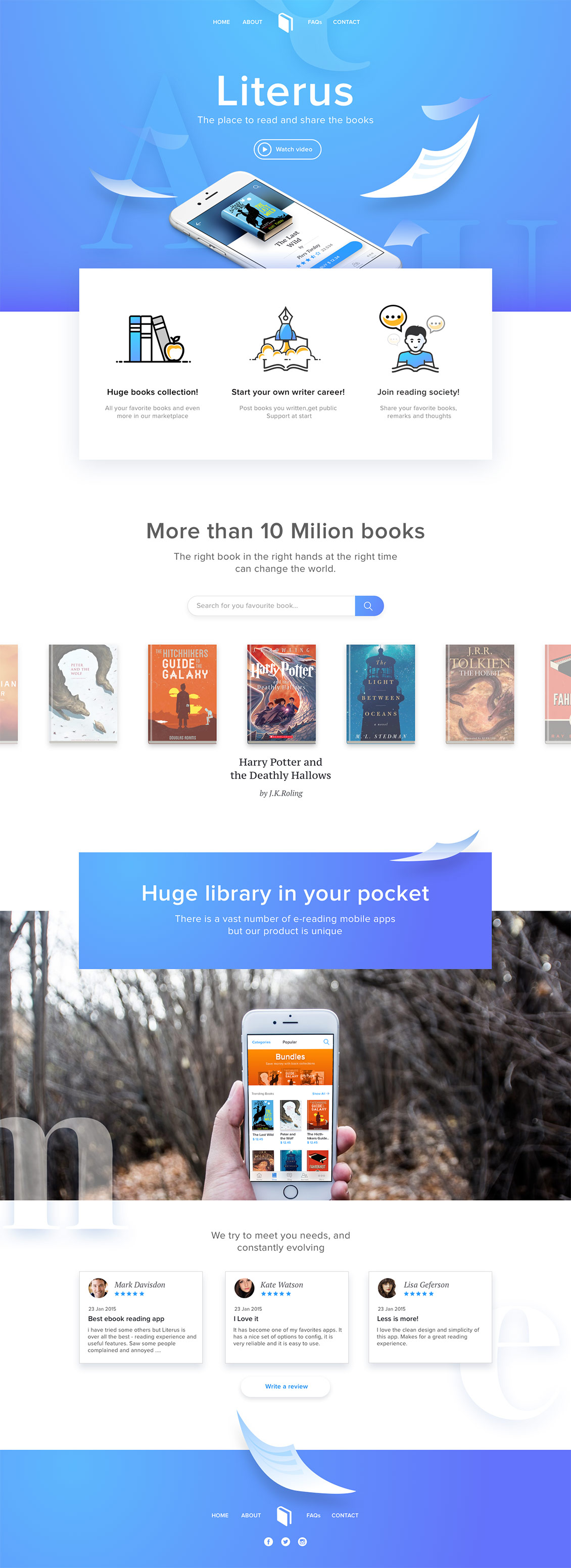 Literus App网页界面设计欣赏