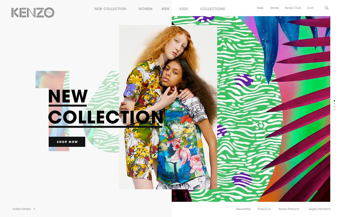 KENZO 16 时尚服饰网站排版设计