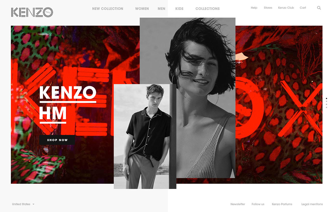 KENZO 16 时尚服饰网站排版设计