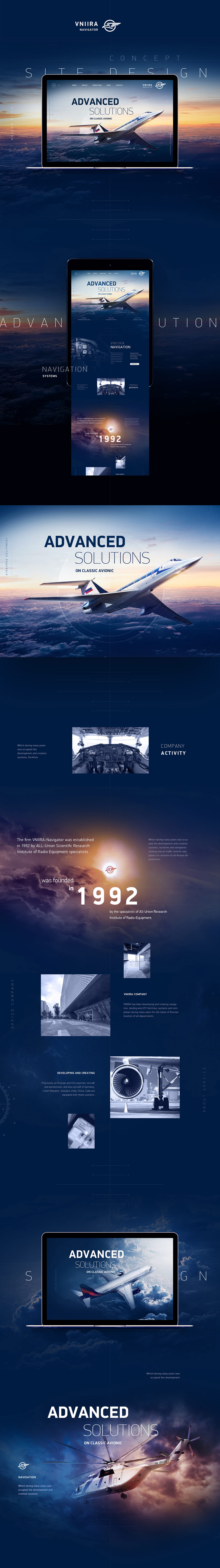 VNIIRA NAVIGATOR航空导航仪表盘网页设计素材