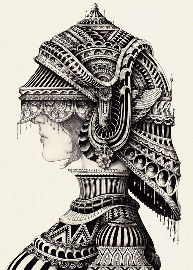 英国设计师iain macarthur概念肖像插画设计